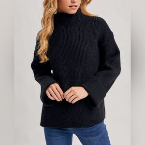 Bluivy Black Cowl Neck Sweater